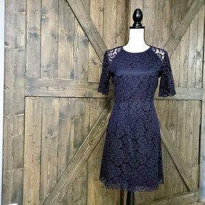 *HP* Madewell Navy Blue Magnolia Lace Dress